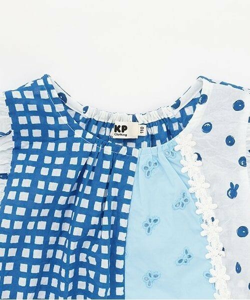 KP / ケーピー シャツ・ブラウス | ローンプリント＆レース 縦接ぎブラウス | 詳細2