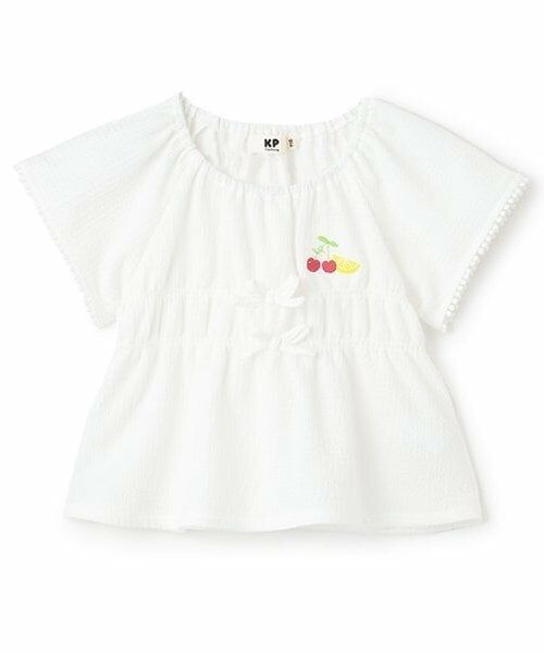 KP / ケーピー シャツ・ブラウス | シャーリングジャカード ブラウス（オフ ホワイト）