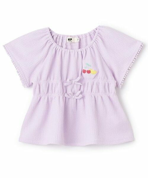 KP / ケーピー シャツ・ブラウス | シャーリングジャカード ブラウス（ラベンダー）