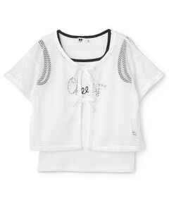 KP / ケーピー カーディガン・ボレロ | タンクトップ＆メッシュカーディガン セット