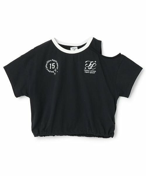 KP / ケーピー Tシャツ | trois lapins (トロワラパン) コンフォートクール 肩あきＴ（黒）