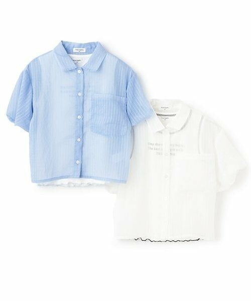 KP / ケーピー シャツ・ブラウス | trois lapins (トロワラパン) シアーシャツ＆タンクトップセット | 詳細13