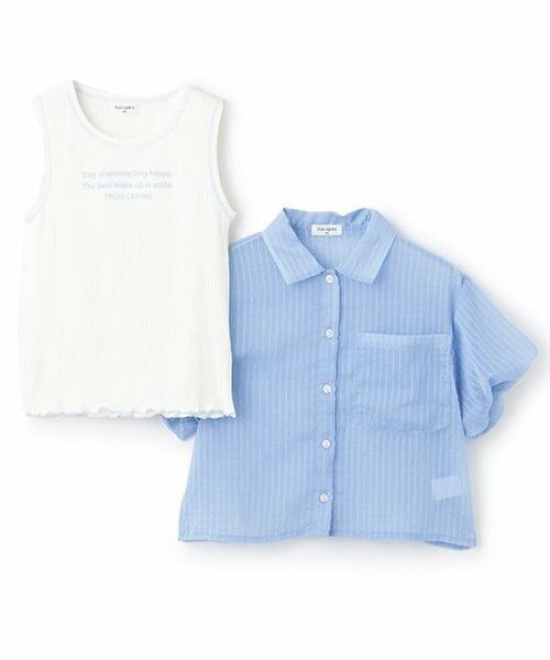 KP / ケーピー シャツ・ブラウス | trois lapins (トロワラパン) シアーシャツ＆タンクトップセット | 詳細2