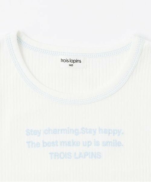 KP / ケーピー シャツ・ブラウス | trois lapins (トロワラパン) シアーシャツ＆タンクトップセット | 詳細7