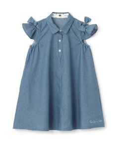 KP / ケーピー ミニ丈・ひざ丈ワンピース | ラメデニム ワンピース