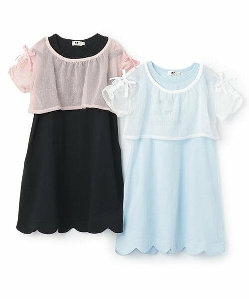 KP / ケーピー ミニ丈・ひざ丈ワンピース | シアーチェックTシャツ＆キシリトール加工 ワンピース セット | 詳細13