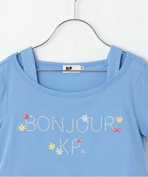 KP / ケーピー ミニ丈・ひざ丈ワンピース | シフォン フルーツ柄プリント ワンピース | 詳細2