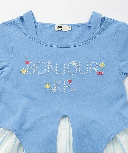 KP / ケーピー ミニ丈・ひざ丈ワンピース | シフォン フルーツ柄プリント ワンピース | 詳細3