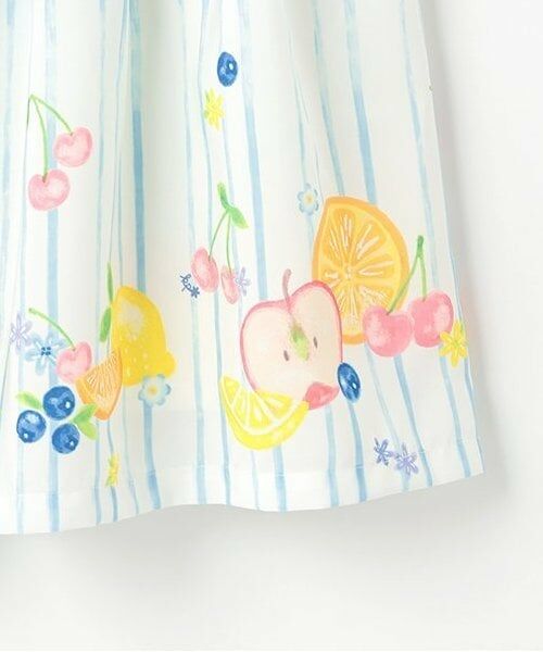 KP / ケーピー ミニ丈・ひざ丈ワンピース | シフォン フルーツ柄プリント ワンピース | 詳細7