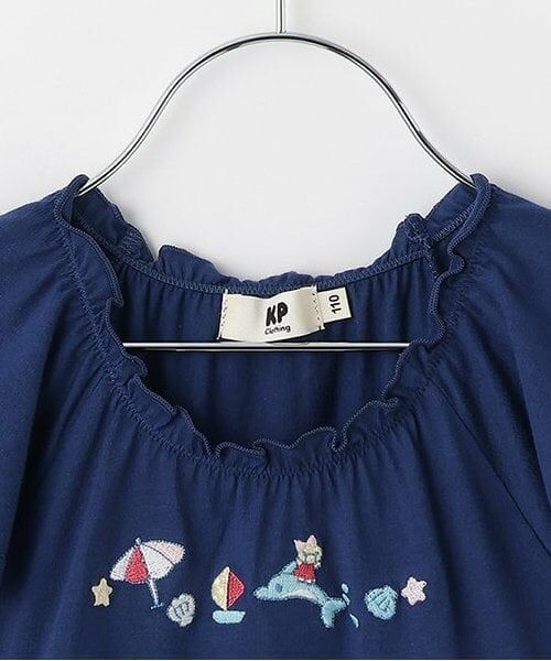 KP / ケーピー ミニ丈・ひざ丈ワンピース | mimiちゃんリゾート柄 キシリトール加工ワンピース | 詳細2