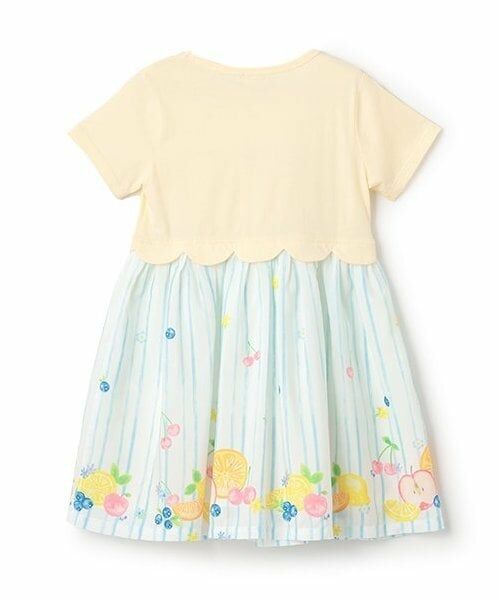 KP / ケーピー ミニ丈・ひざ丈ワンピース | シフォン フルーツ柄プリント ワンピース | 詳細1