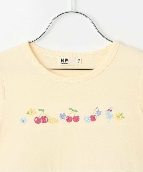 KP / ケーピー ミニ丈・ひざ丈ワンピース | シフォン フルーツ柄プリント ワンピース | 詳細2