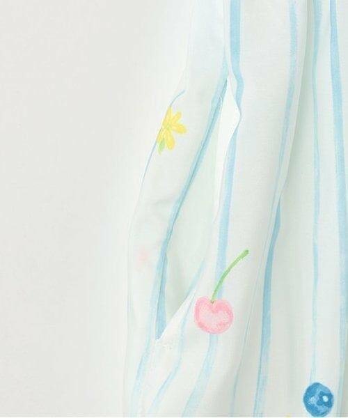 KP / ケーピー ミニ丈・ひざ丈ワンピース | シフォン フルーツ柄プリント ワンピース | 詳細6