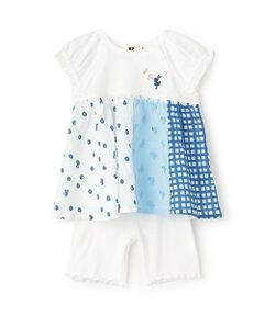 KP / ケーピー その他トップス | ローンプリント＆レース 縦接ぎチュニックセット