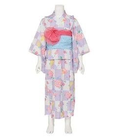 KP / ケーピー 着物・浴衣・小物類 | ワンピースにもなる2WAY浴衣 市松×フルーツ柄