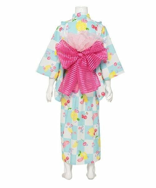 KP / ケーピー 着物・浴衣・小物類 | ワンピースにもなる2WAY浴衣 市松×フルーツ柄 | 詳細1