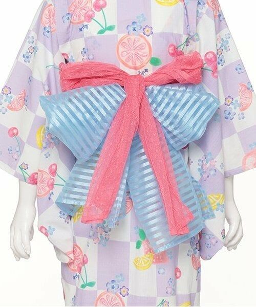 KP / ケーピー 着物・浴衣・小物類 | ワンピースにもなる2WAY浴衣 市松×フルーツ柄 | 詳細16