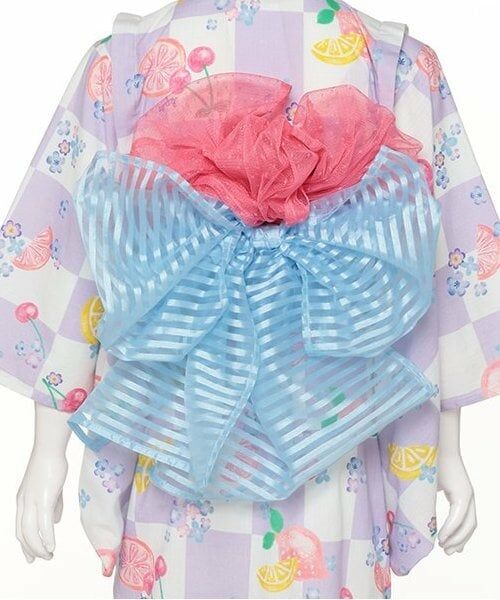 KP / ケーピー 着物・浴衣・小物類 | ワンピースにもなる2WAY浴衣 市松×フルーツ柄 | 詳細17