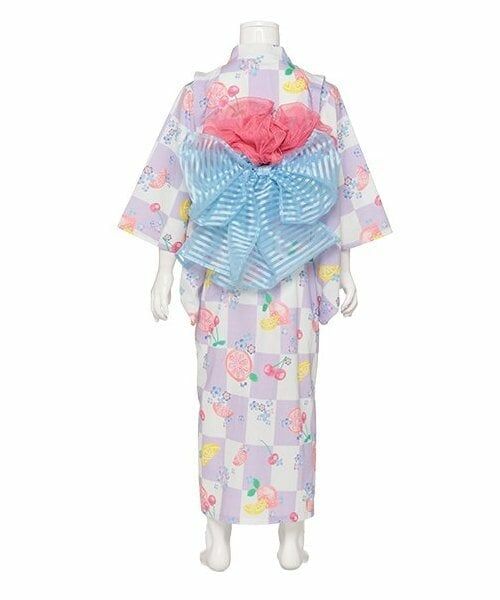 KP / ケーピー 着物・浴衣・小物類 | ワンピースにもなる2WAY浴衣 市松×フルーツ柄 | 詳細2