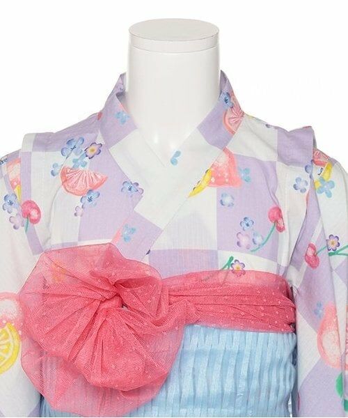 KP / ケーピー 着物・浴衣・小物類 | ワンピースにもなる2WAY浴衣 市松×フルーツ柄 | 詳細7