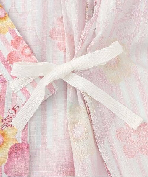 KP / ケーピー 着物・浴衣・小物類 | 甚平 ストライプ×花リボン柄 | 詳細5