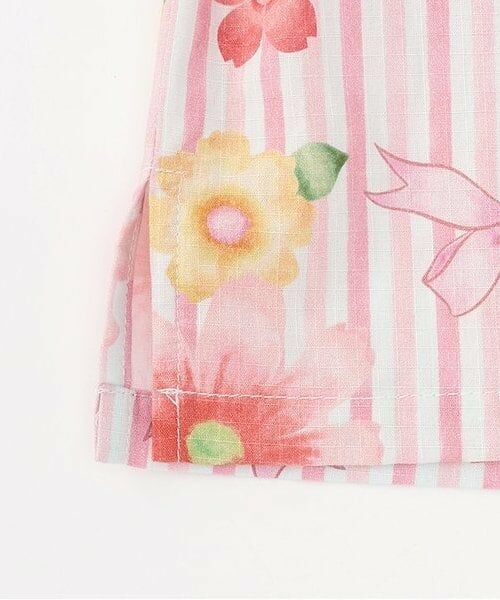 KP / ケーピー 着物・浴衣・小物類 | 甚平 ストライプ×花リボン柄 | 詳細7