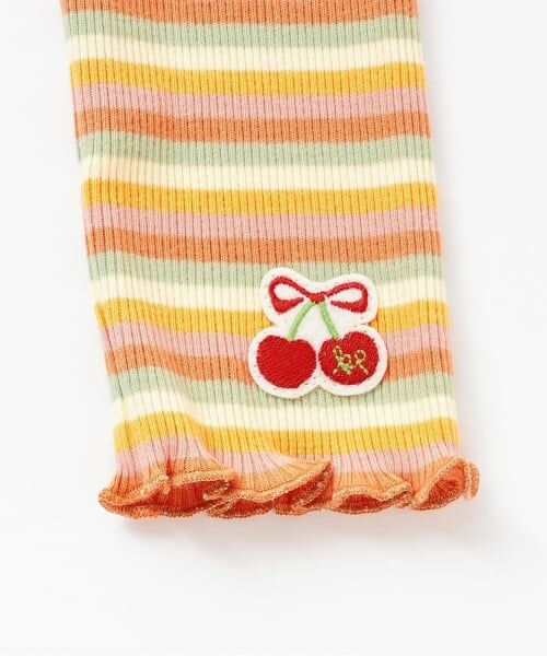 KP / ケーピー レギンス・スパッツ | マルチボーダー テレコ スパッツ 【10分丈】 | 詳細3