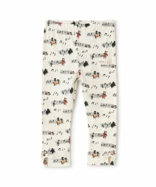 KP / ケーピー レギンス・スパッツ | 選べる3柄 ベア天竺 スパッツ 【10分丈】（オフ ホワイト）