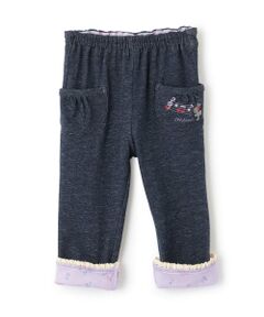 KP / ケーピー その他パンツ | 裾折り返し デニム風ニットツイル パンツ
