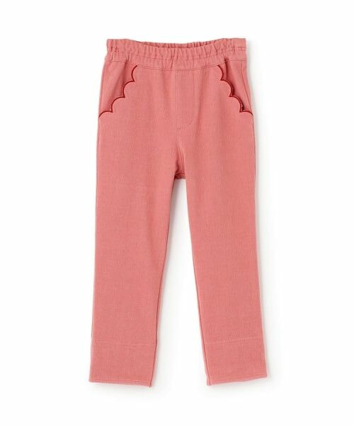 KP / ケーピー その他パンツ | 裾折り返し スカラップポケット ニットツイルパンツ（ピンク）