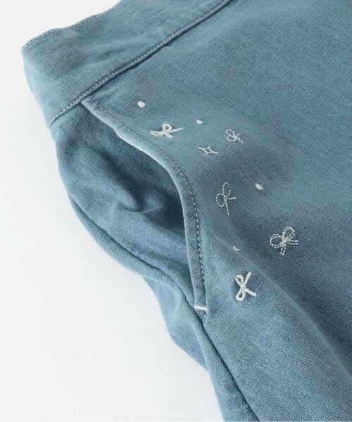 KP / ケーピー ショート・ハーフ・半端丈パンツ | ニットデニム プリーツ ラップキュロット | 詳細4