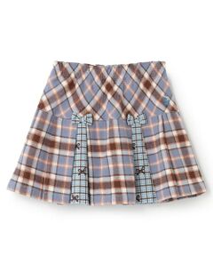 KP / ケーピー ショート・ハーフ・半端丈パンツ | チェック×チェック プリーツスカパン