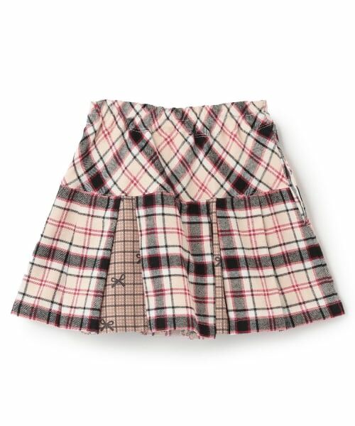 KP / ケーピー ショート・ハーフ・半端丈パンツ | チェック×チェック プリーツスカパン | 詳細1