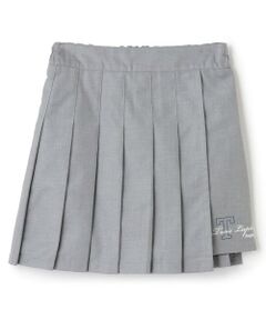 KP / ケーピー ミニ・ひざ丈スカート | 【Trois Lapins】 ヘムロゴ プリーツスカート