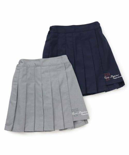 KP / ケーピー ミニ・ひざ丈スカート | 【Trois Lapins】 ヘムロゴ プリーツスカート | 詳細8