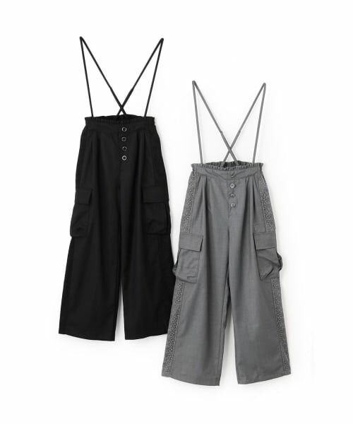 KP / ケーピー サロペット・オールインワン | 【Trois Lapins】 サイドレース サロペット 【2WAY】 | 詳細11