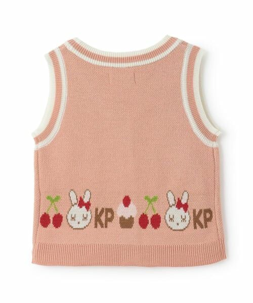 KP / ケーピー ダウンジャケット・ベスト | mimiちゃんサガラワッペン ニットベスト | 詳細1