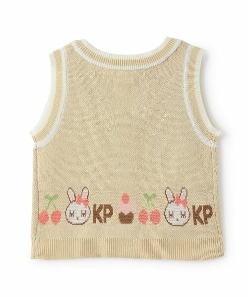 KP / ケーピー ダウンジャケット・ベスト | mimiちゃんサガラワッペン ニットベスト | 詳細2