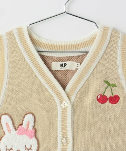 KP / ケーピー ダウンジャケット・ベスト | mimiちゃんサガラワッペン ニットベスト | 詳細3