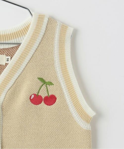 KP / ケーピー ダウンジャケット・ベスト | mimiちゃんサガラワッペン ニットベスト | 詳細4