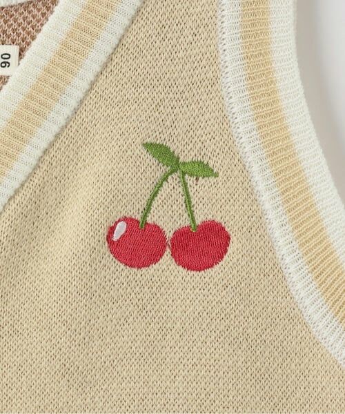 KP / ケーピー ダウンジャケット・ベスト | mimiちゃんサガラワッペン ニットベスト | 詳細5