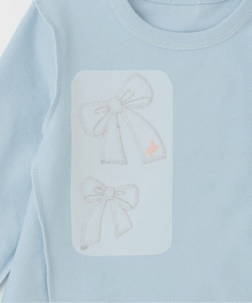 KP / ケーピー スウェット | リボンアップリケ×裾チェック トレーナー | 詳細3