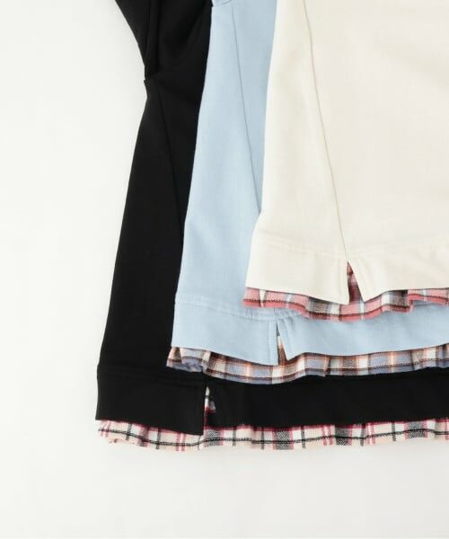 KP / ケーピー スウェット | リボンアップリケ×裾チェック トレーナー | 詳細5