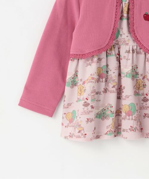 KP / ケーピー その他トップス | 秋の街並柄 カーディガンレイヤード風チュニック | 詳細3