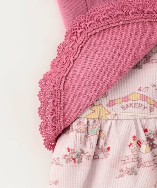 KP / ケーピー その他トップス | 秋の街並柄 カーディガンレイヤード風チュニック | 詳細4