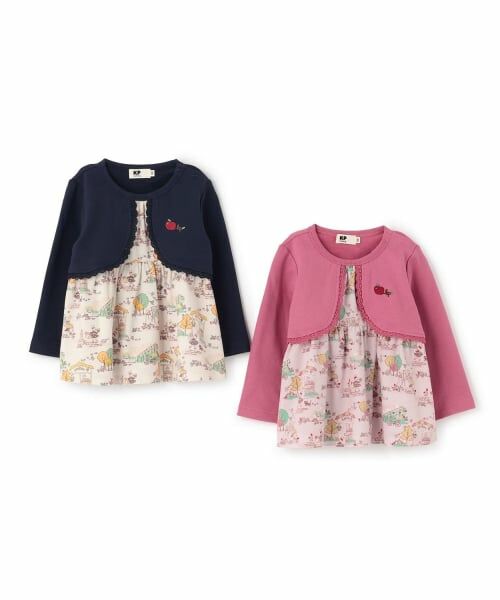 KP / ケーピー その他トップス | 秋の街並柄 カーディガンレイヤード風チュニック | 詳細6