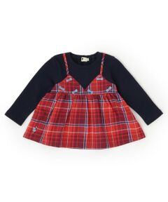 KP / ケーピー スウェット | ヘリンボンチェック×裏毛 レイヤード風トレーナー