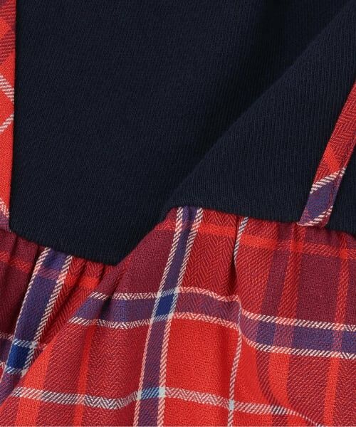 KP / ケーピー スウェット | ヘリンボンチェック×裏毛 レイヤード風トレーナー | 詳細6