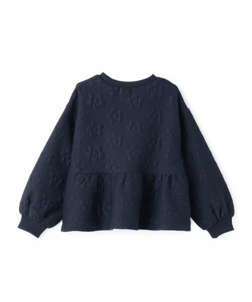 KP / ケーピー スウェット | 花ジャカード ペプラム トレーナー | 詳細1
