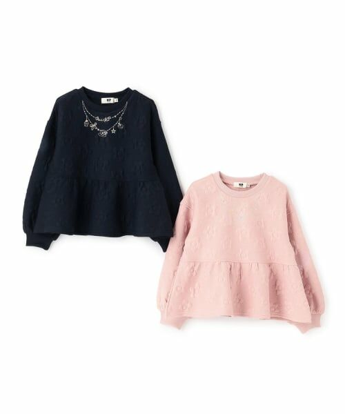 KP / ケーピー スウェット | 花ジャカード ペプラム トレーナー | 詳細6